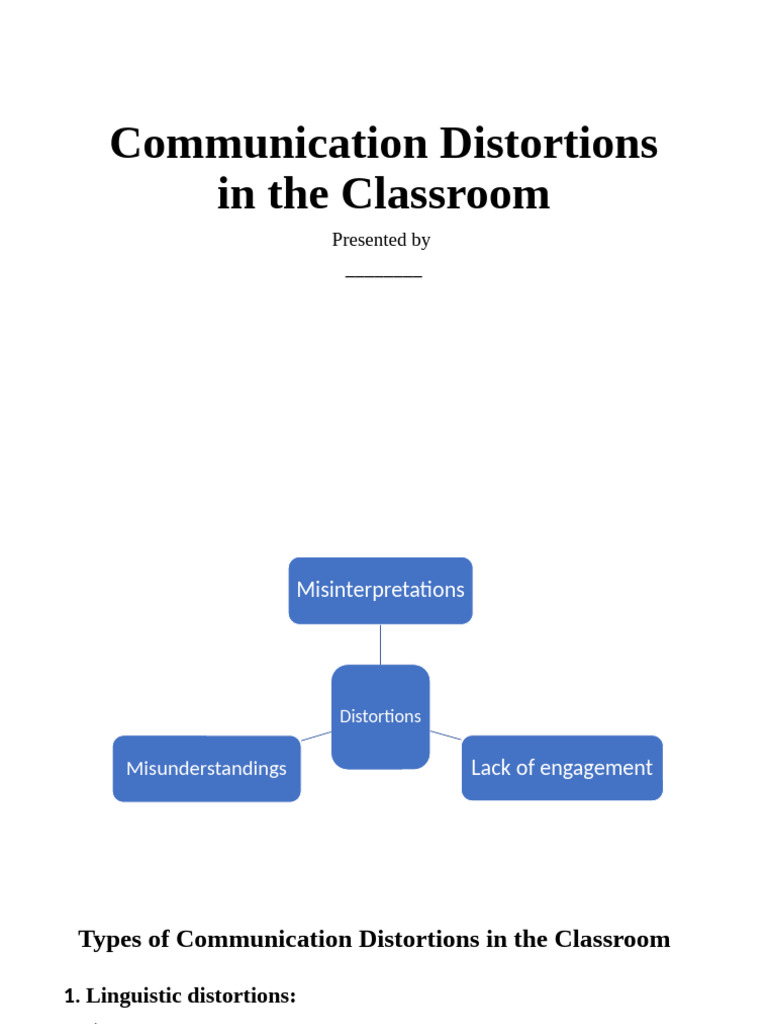 Types of Communication Distortions | PDF