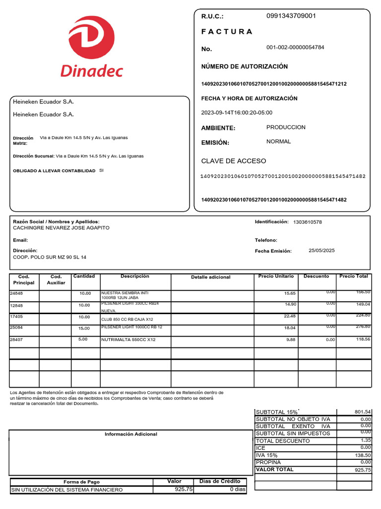 Factura N mero De Autorizaci n PDF Business Economias