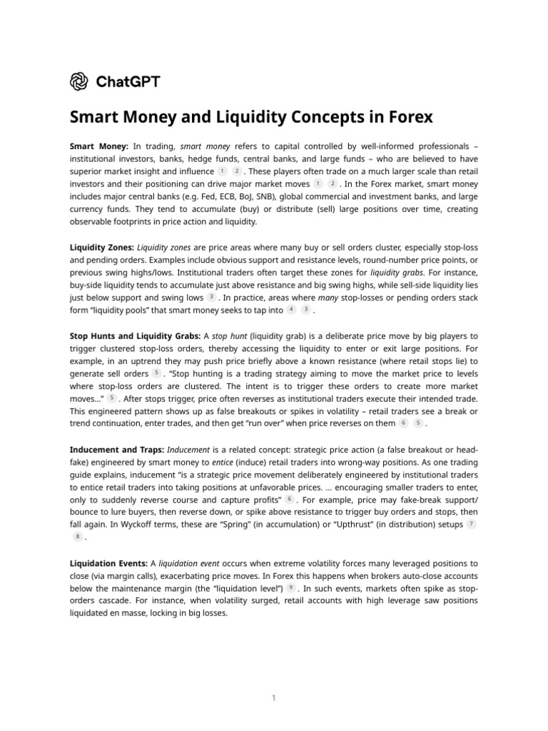 Smart Money and Liquidity in Forex | PDF | Foreign Exchange Market ...