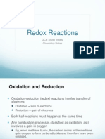 Redox Reactions: GCE Study Buddy Chemistry Notes