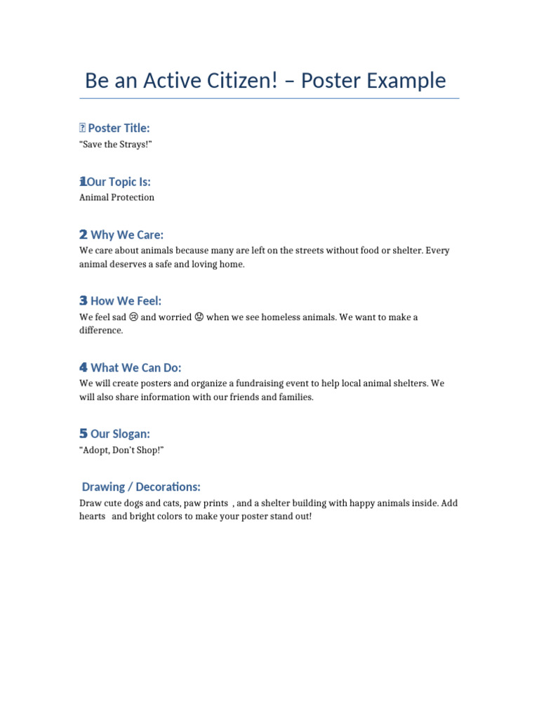 Example Active Citizen Poster | PDF
