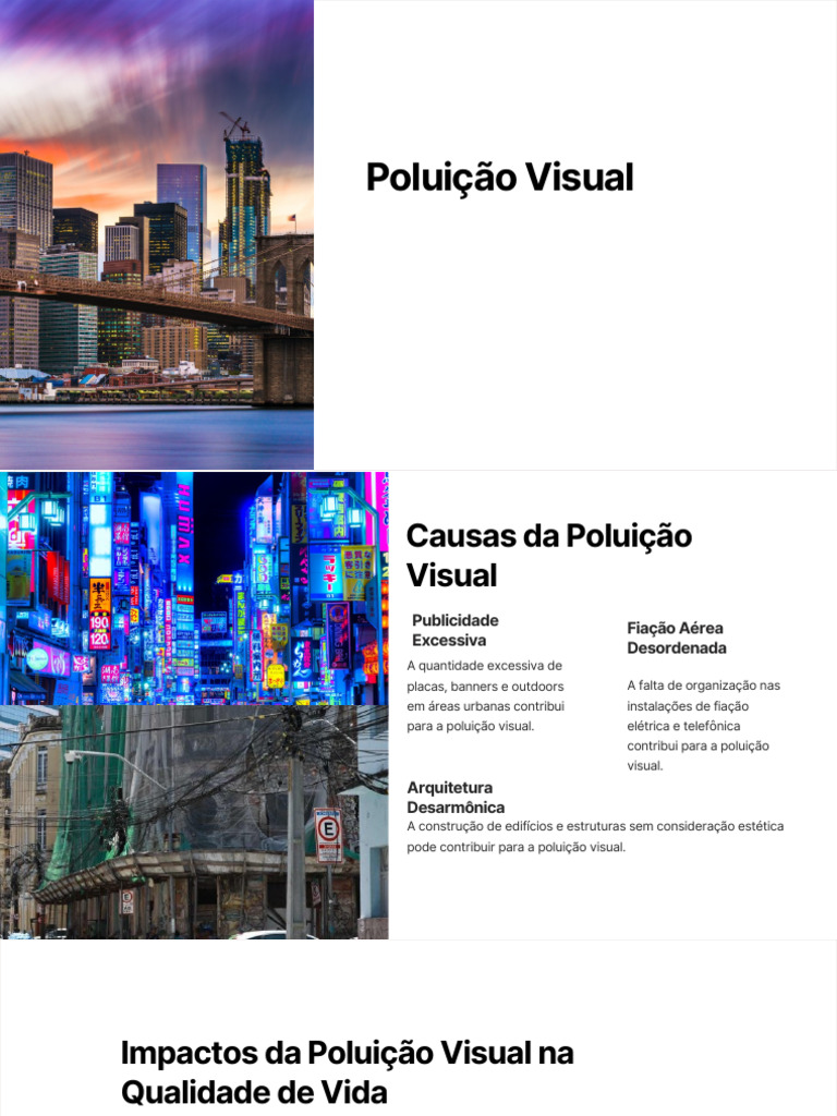 Causas e Soluções da Poluição Visual | PDF | Poluição | Cidade