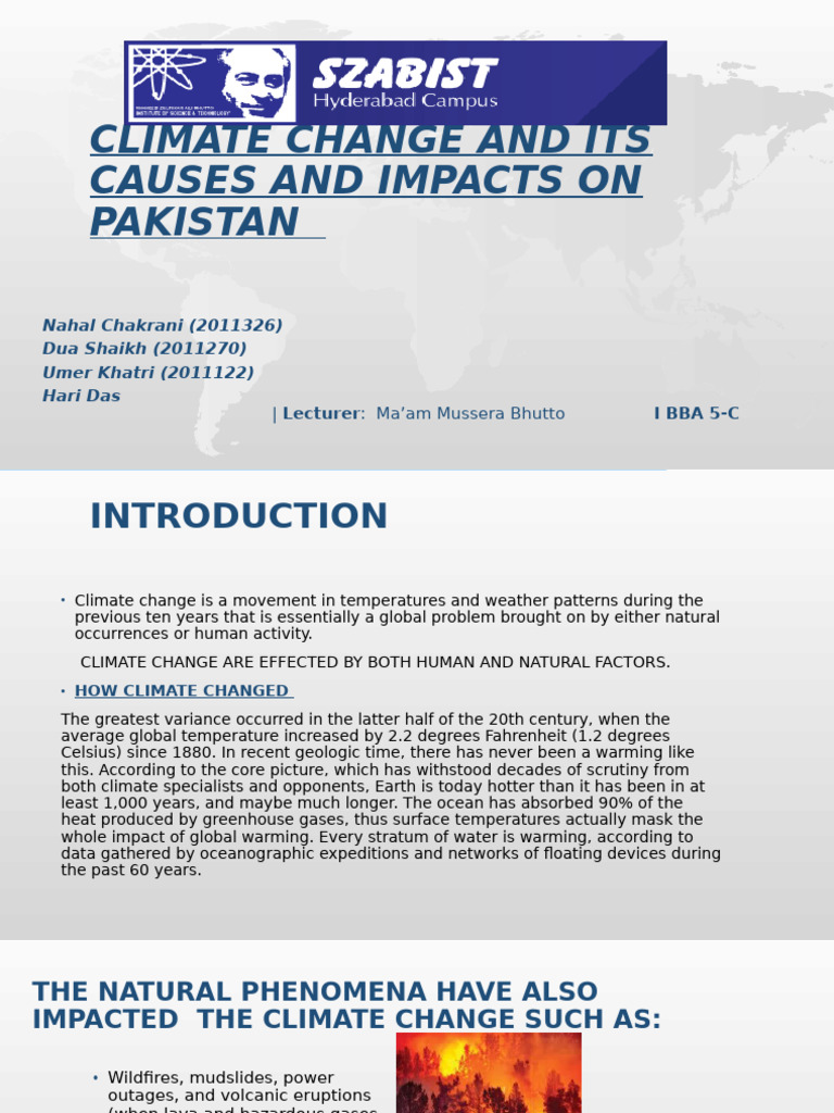 Climate Change and Its Causes and Impacts On | PDF | Climate Change ...