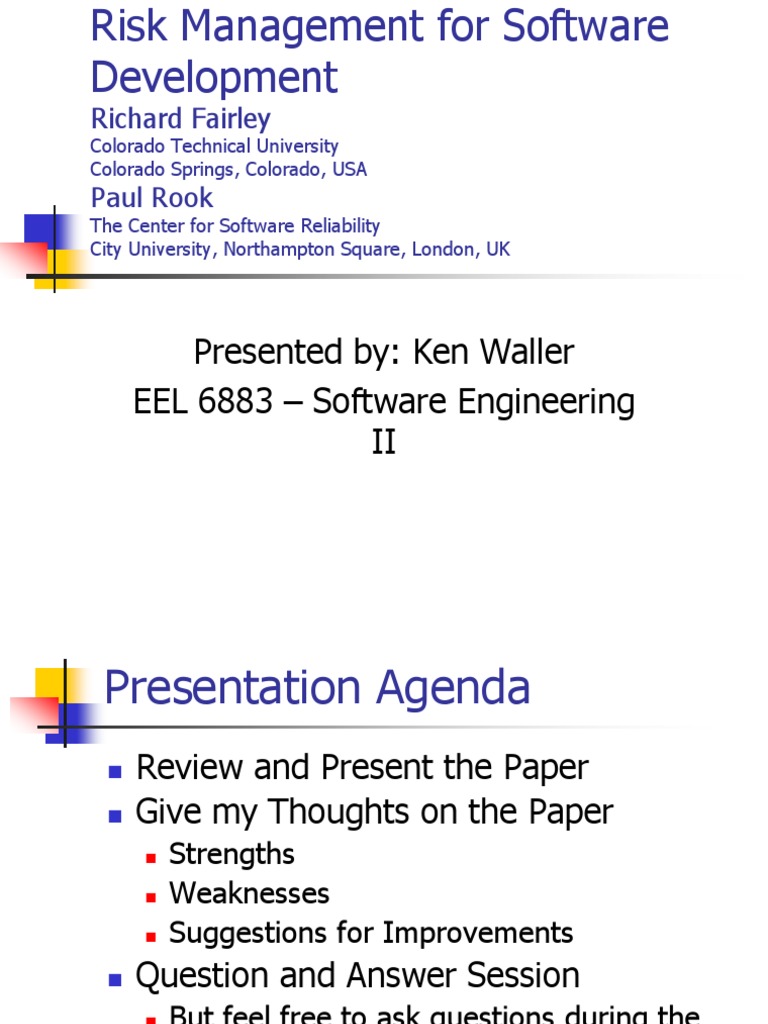 Risk Management in Software Development | PDF | Risk Management | Risk