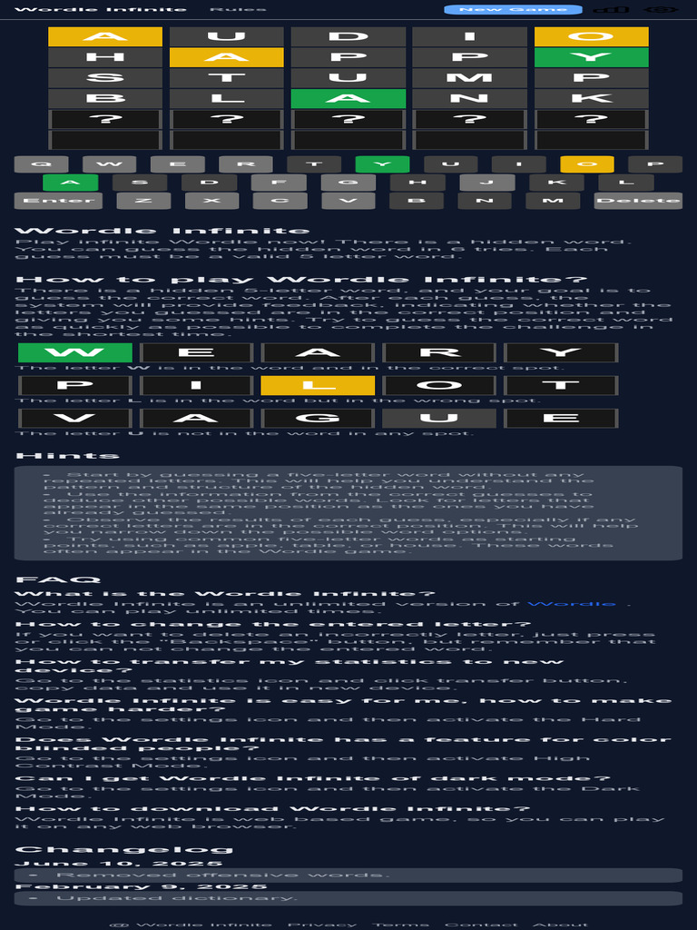 Wordle Infinite Gameplay Guide | PDF | Computing