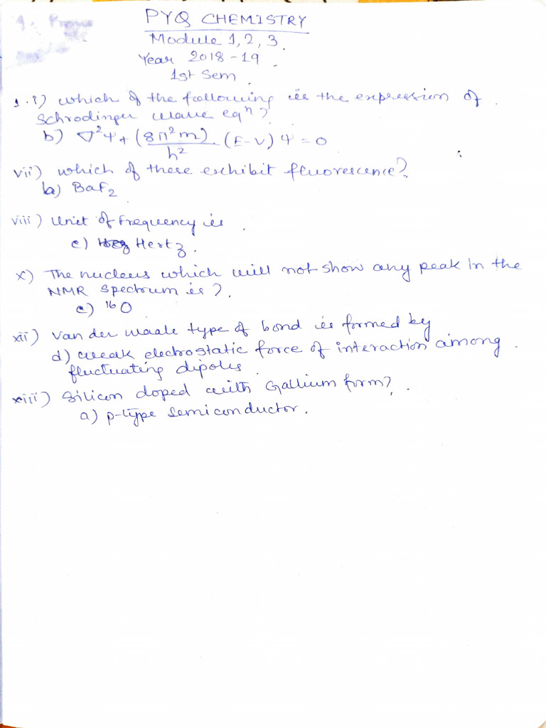 PYQ Solution 2018-19 Odd Sem | PDF