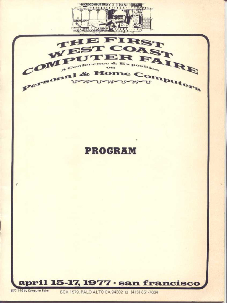 The First West Coast Computer Faire - April-1977 | PDF