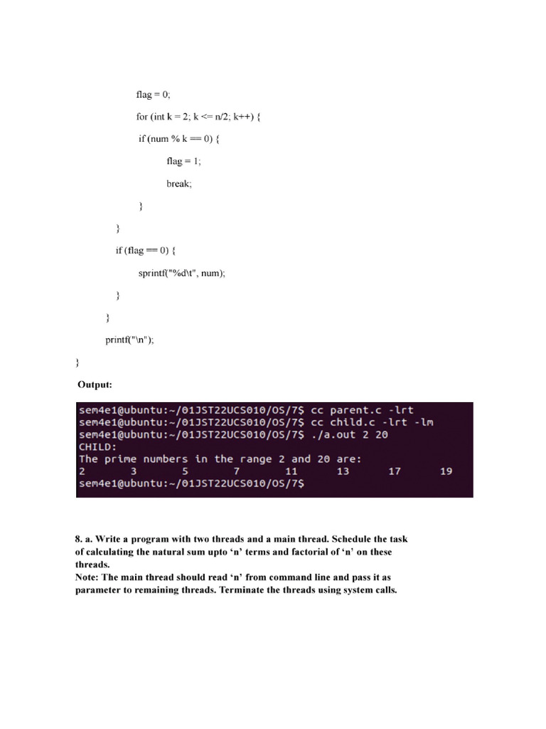 8th Lab Program | PDF