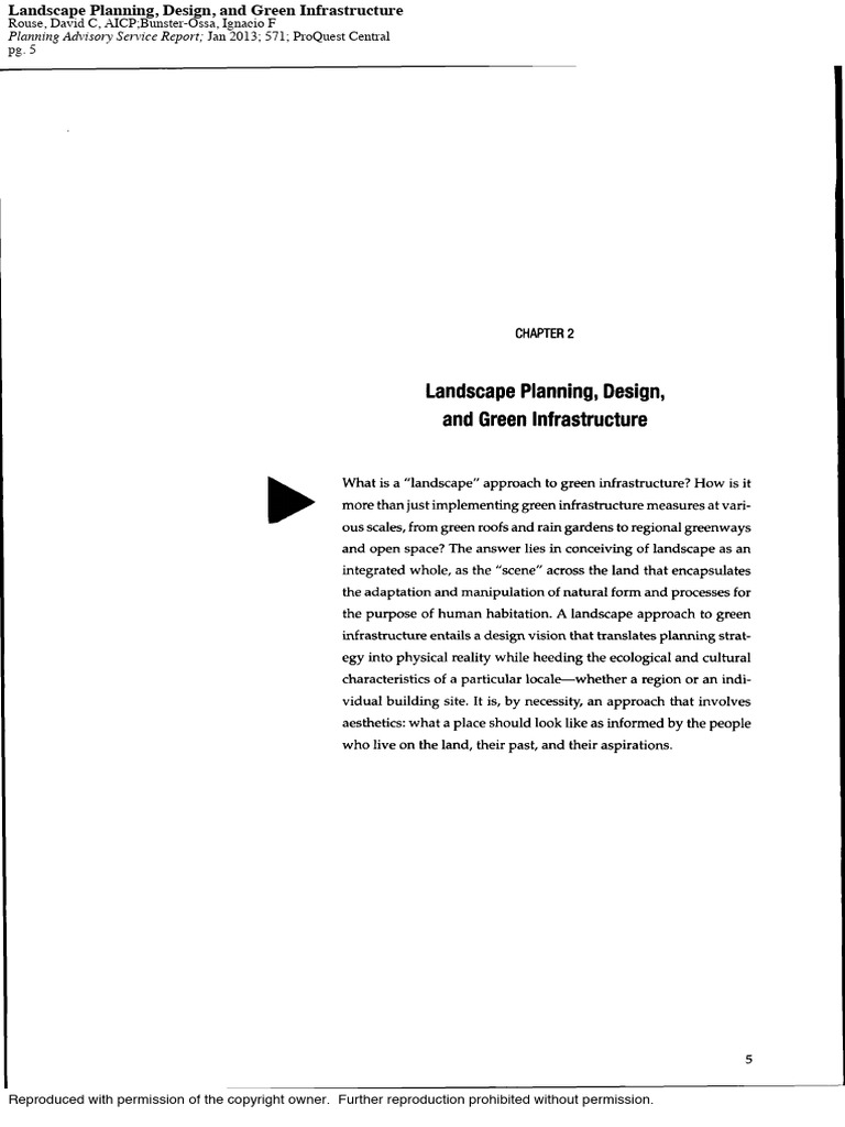 Landscape Planning and Green Infrastructure | PDF