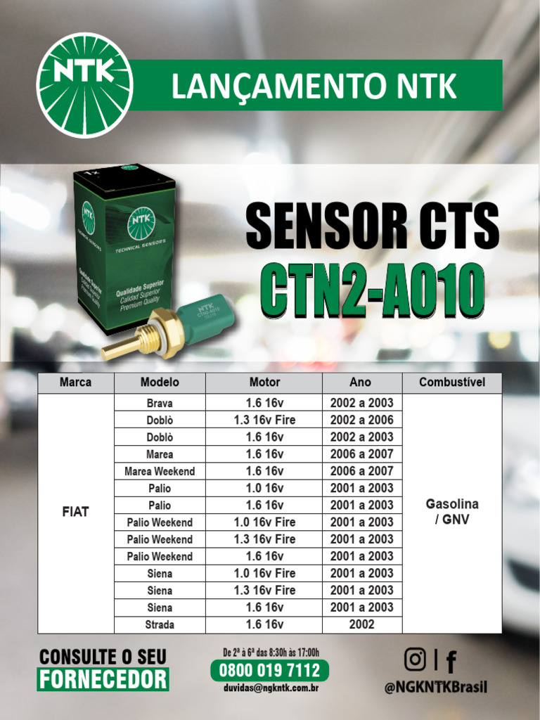Lançamento do Sensor CTS CTN2-A010 | PDF