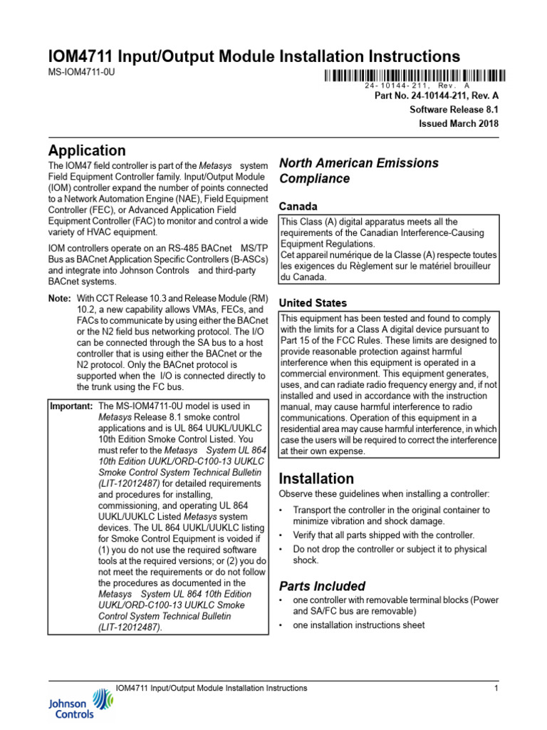 IOM4711 Installation Instructions | PDF | Electrical Wiring ...