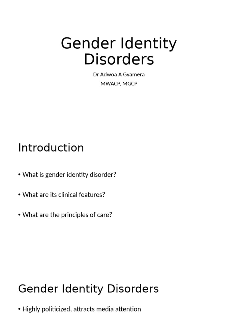 Sexual and Gender Identity Disoders Uhas 400 | PDF | Mental Disorder ...