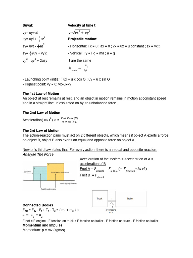 Newton's Laws and Projectile Motion | PDF | Force | Newton's Laws Of Motion
