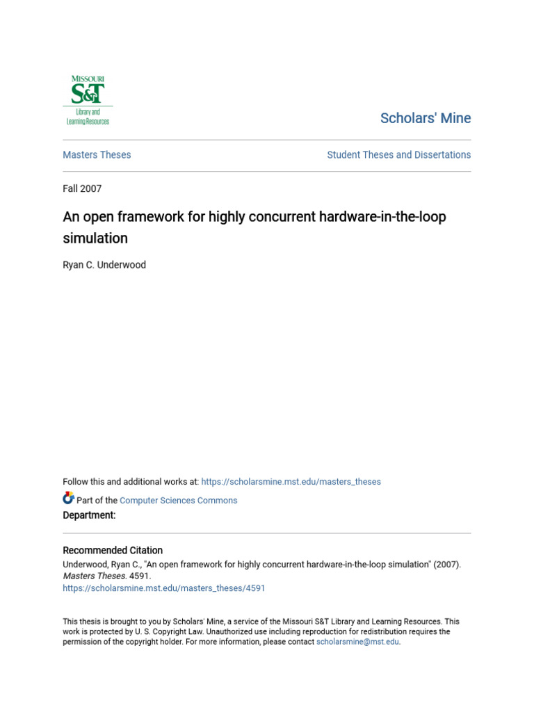 An Open Framework For Highly Concurrent Hardware-In-The-loop Simu | PDF ...