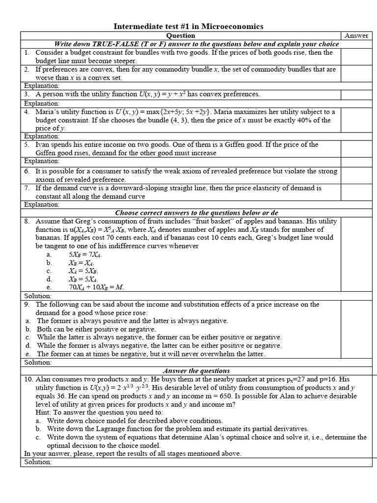 Копия Intermediate test 1 - 1-05-23 | PDF | Utility | Demand