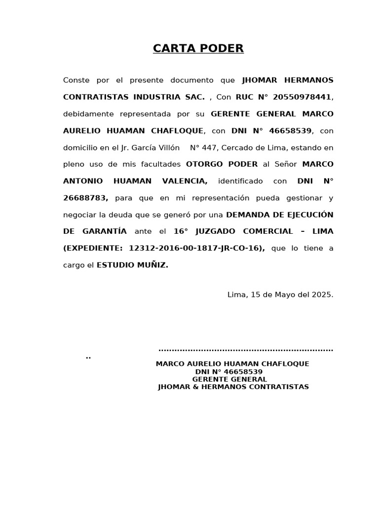 Carta Poder | PDF