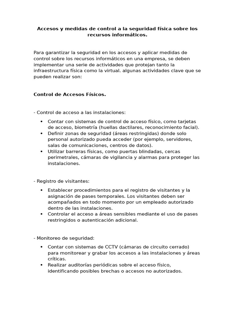410-05 Políticas y Procedimientos Accesos y Medidas de Control A La ...