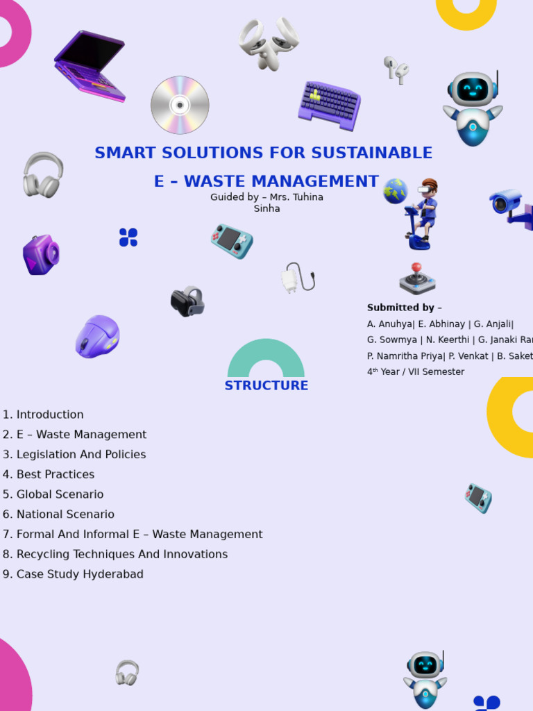E - Waste Management Anuhya | PDF | Electronic Waste | Waste Management