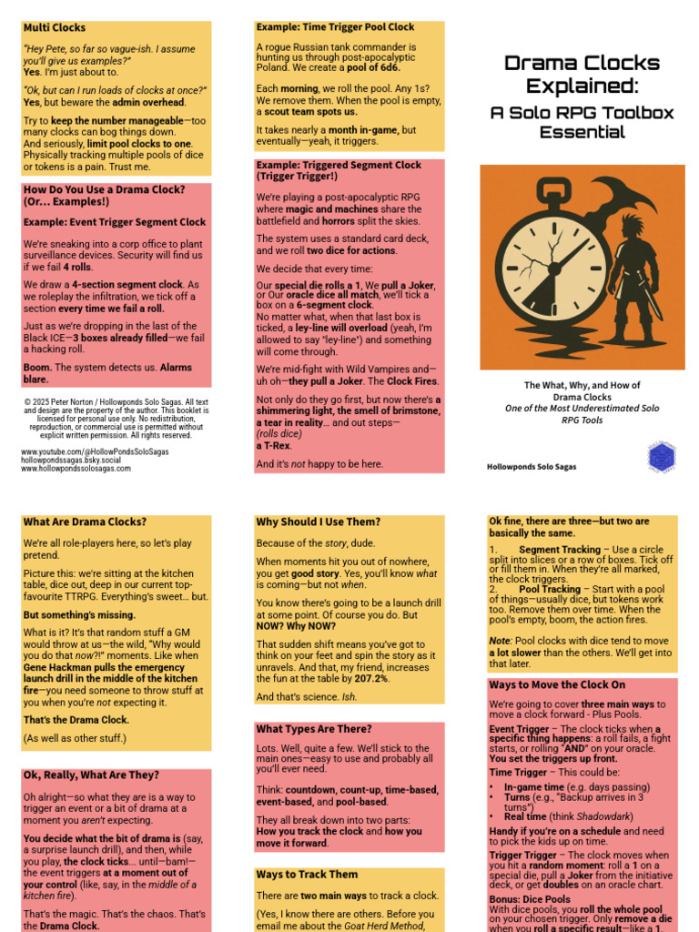 Understanding Drama Clocks in TTRPGs | PDF
