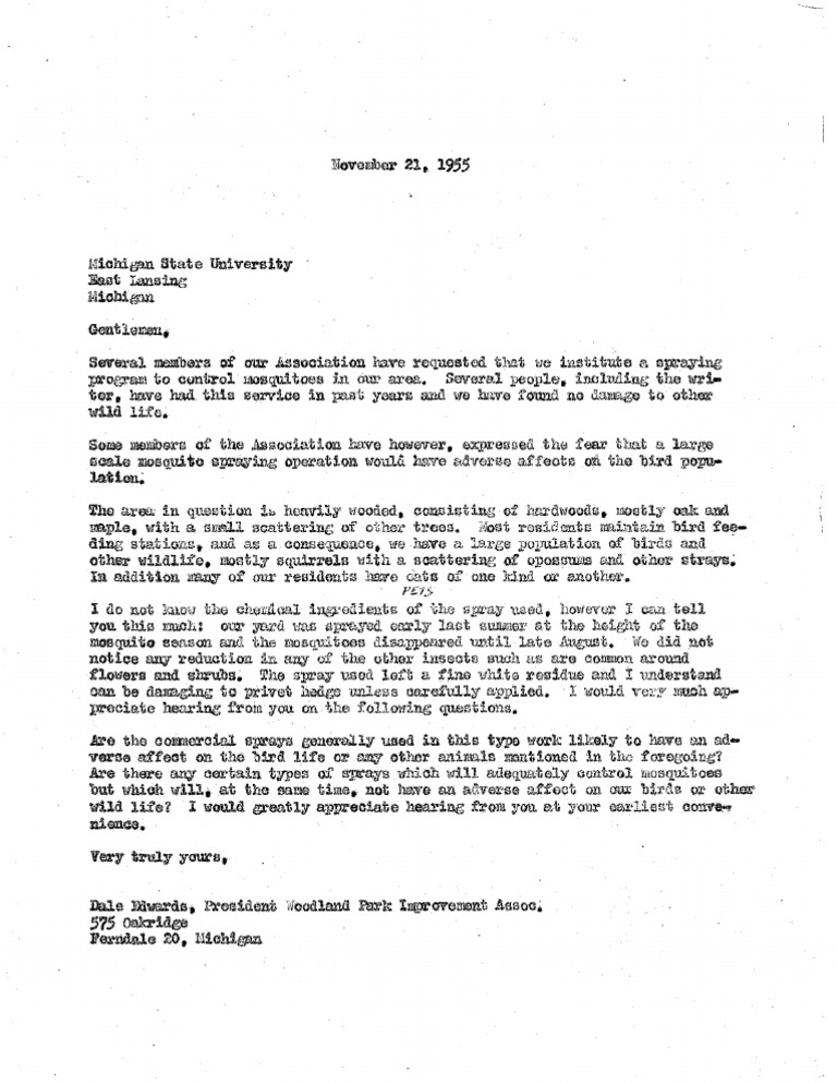 1955 11 21 Letter | PDF | Environment | Nature