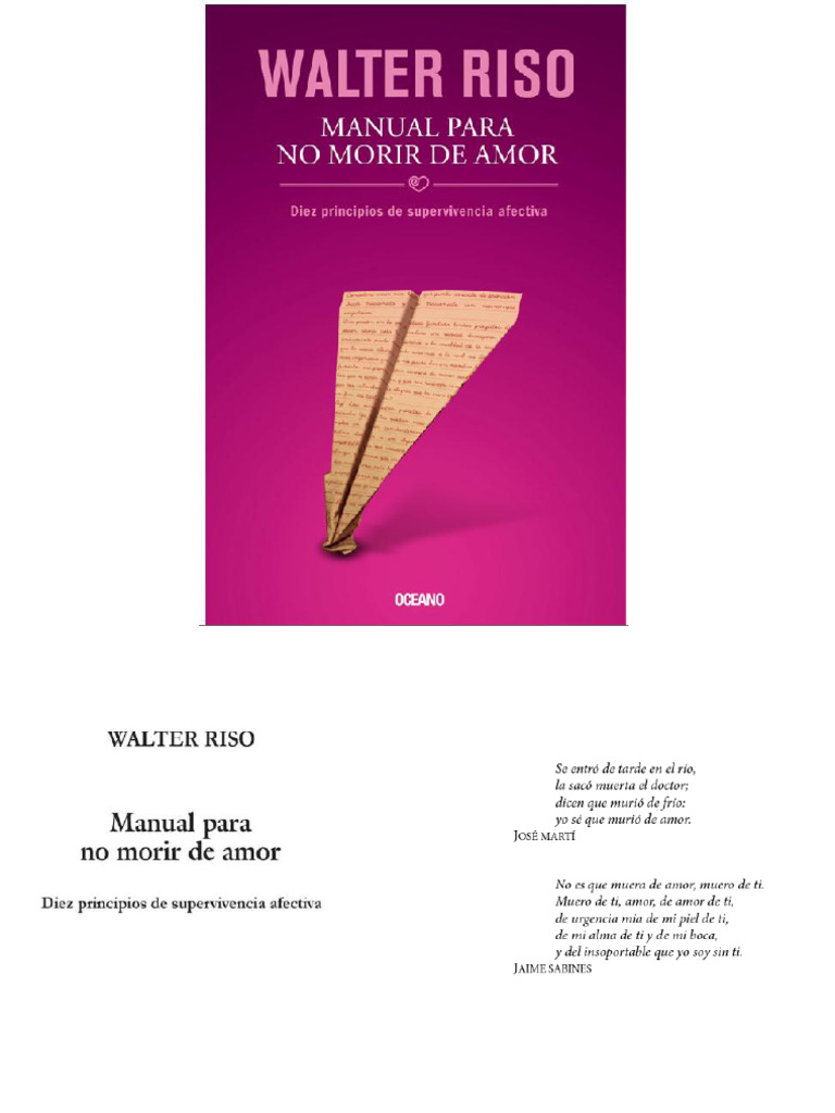 Manual para No Morir de Amor Walter Riso 5 PDF Free | PDF