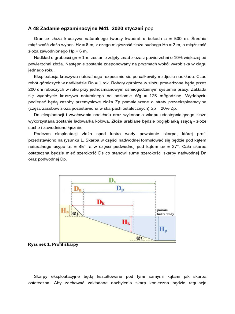 Zadanie A48 M41 2020 Styczeń Popr | PDF