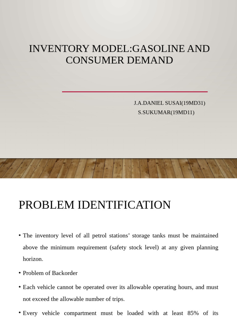 Inventory Model New | PDF | Inventory | Gasoline