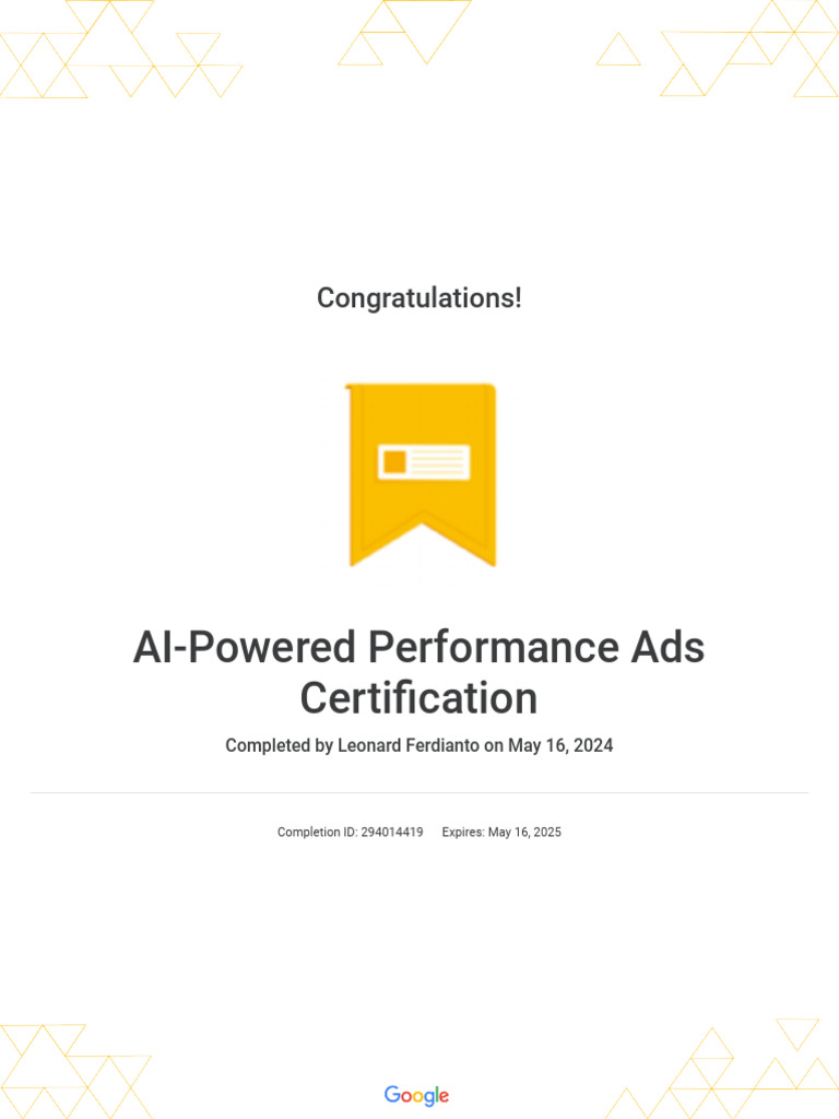 AI-Powered Performance Ads Certification - Google | PDF