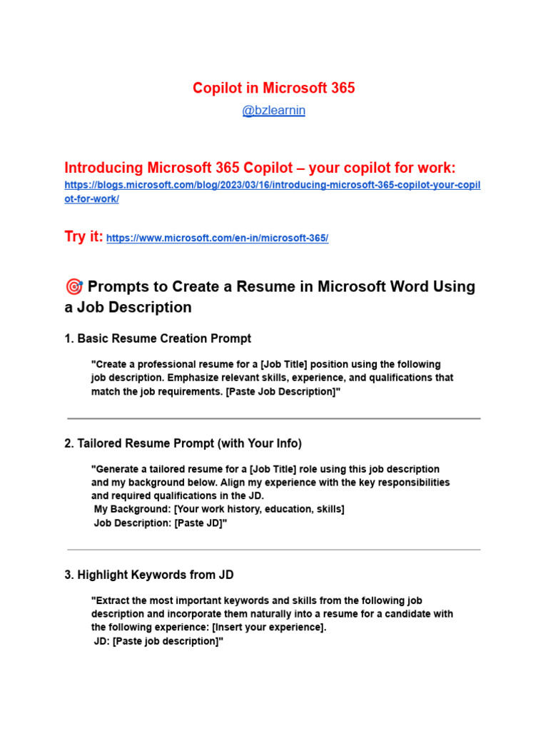 Copilot in Microsoft 365 | PDF | Résumé