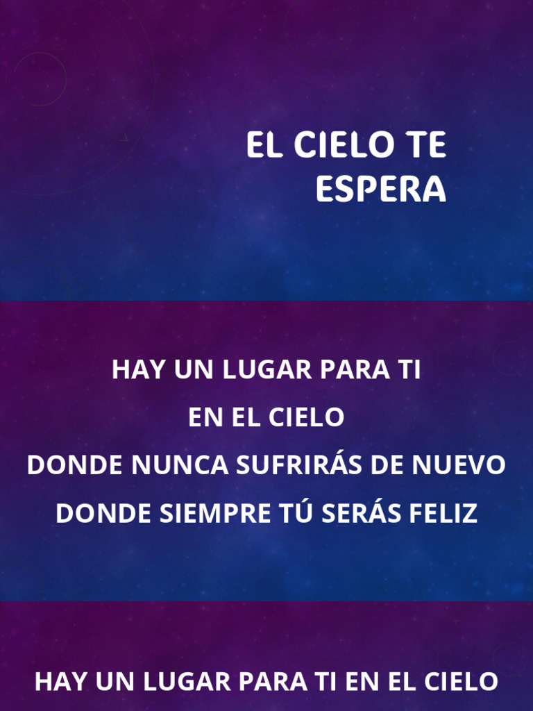 El cielo te espera: letra y mensaje | PDF