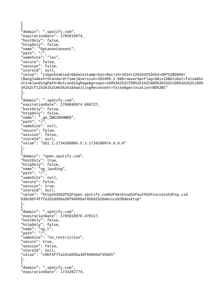 Cokkies For Spotify | PDF | Http Cookie