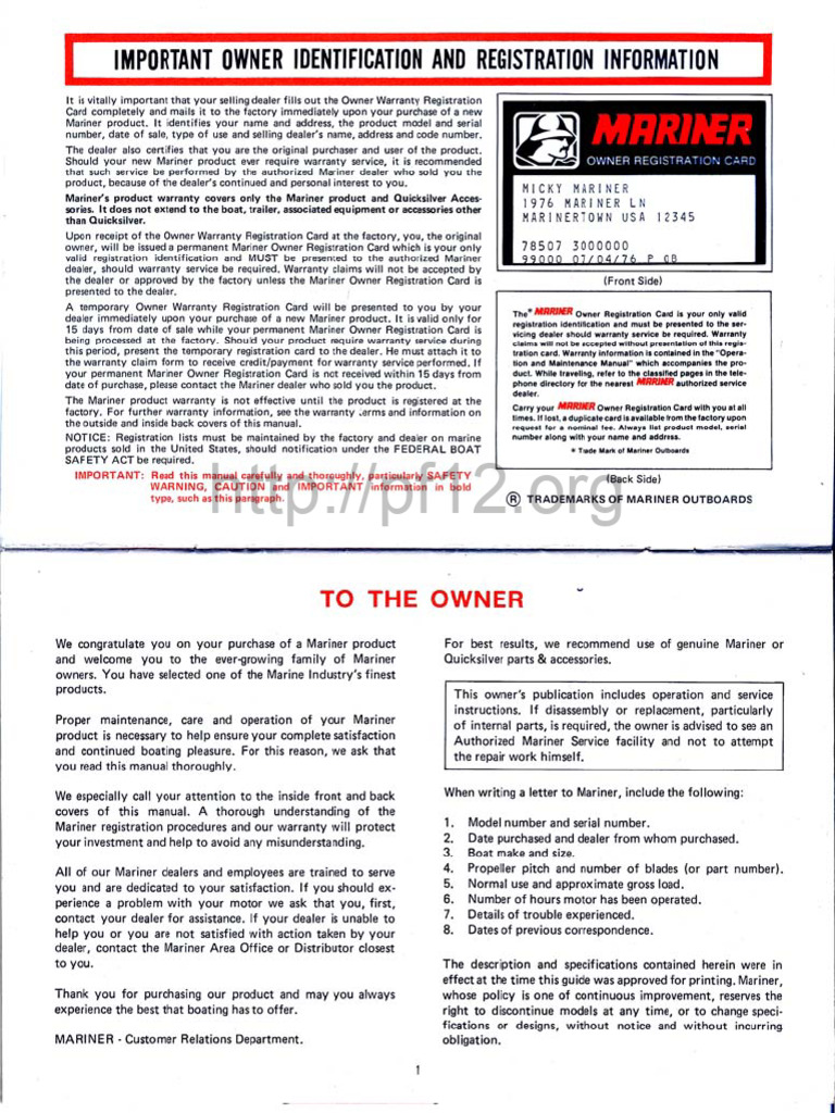 Yamaha 5BS Operating Manual | PDF