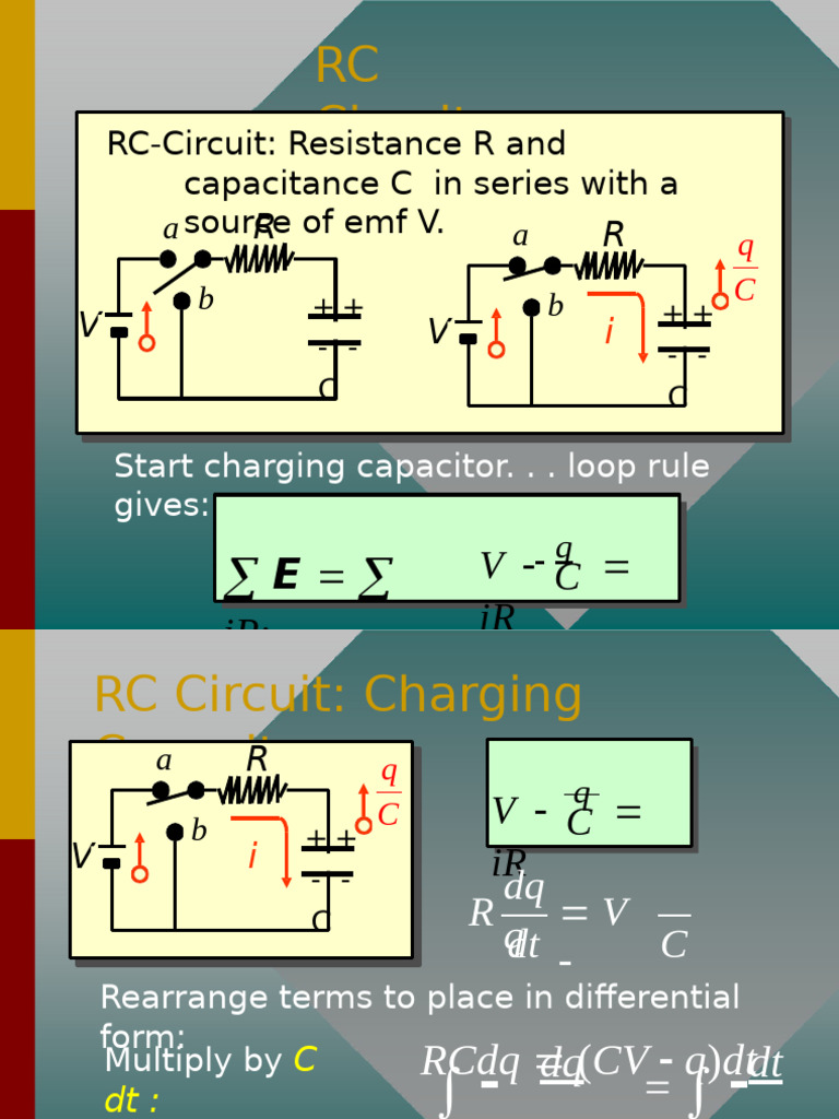 RC Circuit: Charging and Discharging Analysis | PDF | Electrical ...