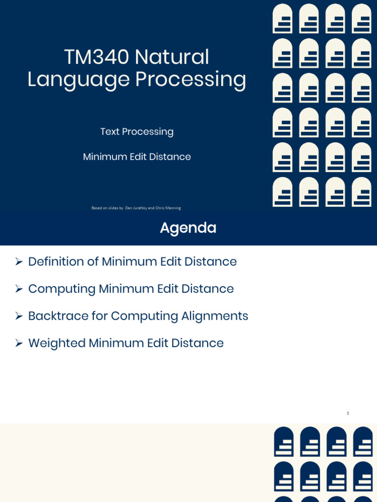 03 Text Processing - Minimum Edit Distance | PDF | Dynamic Programming ...