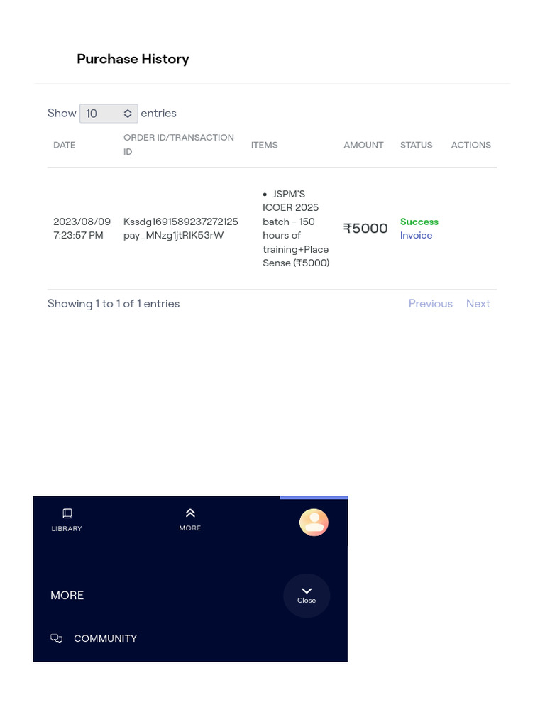 Purchase History | PDF