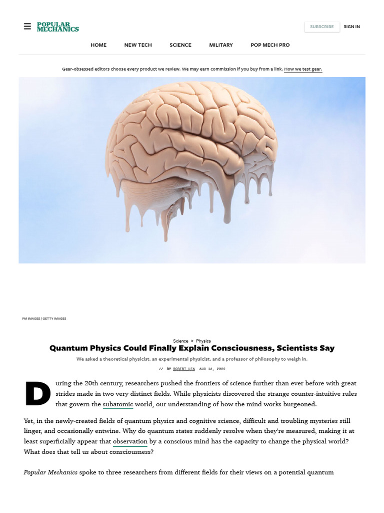 Quantum Physics and Consciousness Explained | PDF | Quantum Mechanics ...
