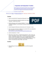 Lab 1: Dependent and Independent Variables