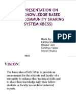 Presentation On Knowledge Based Community Sharing System (KBCSS)
