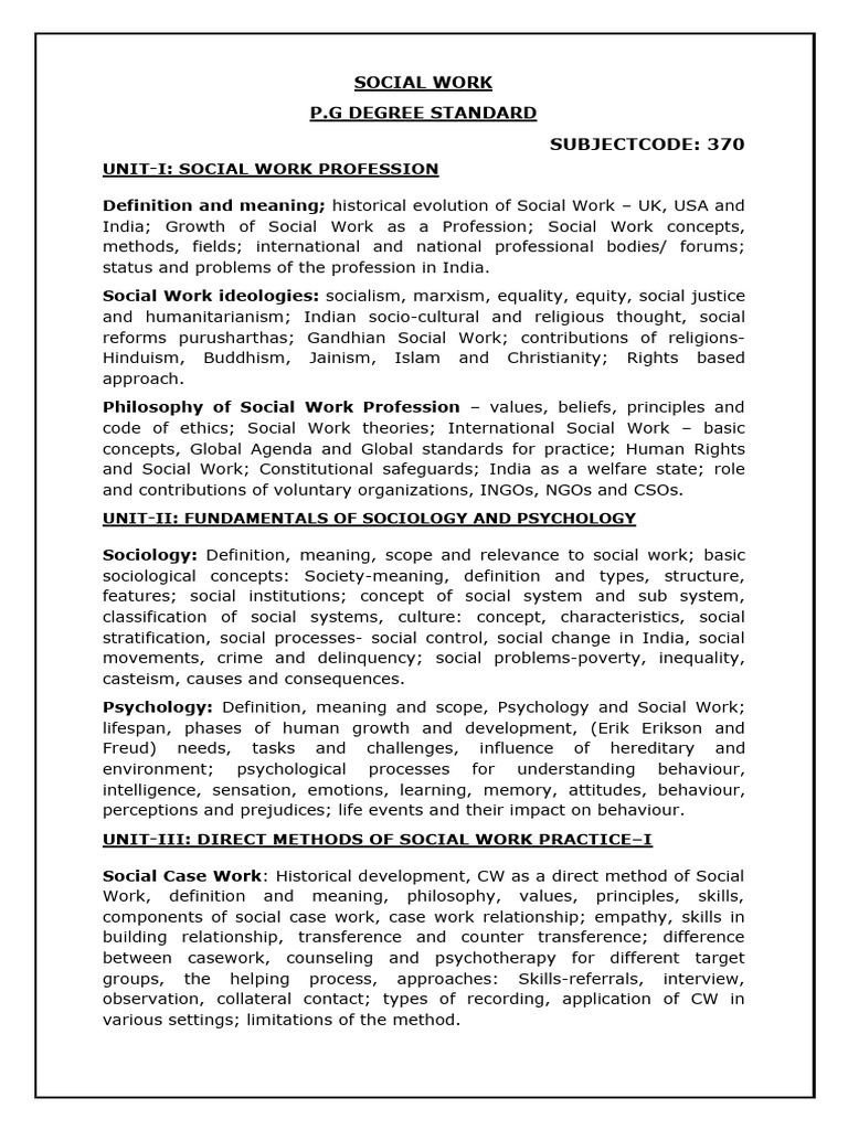 Social Work Degree Curriculum Overview | PDF | Mental Health | Social Work