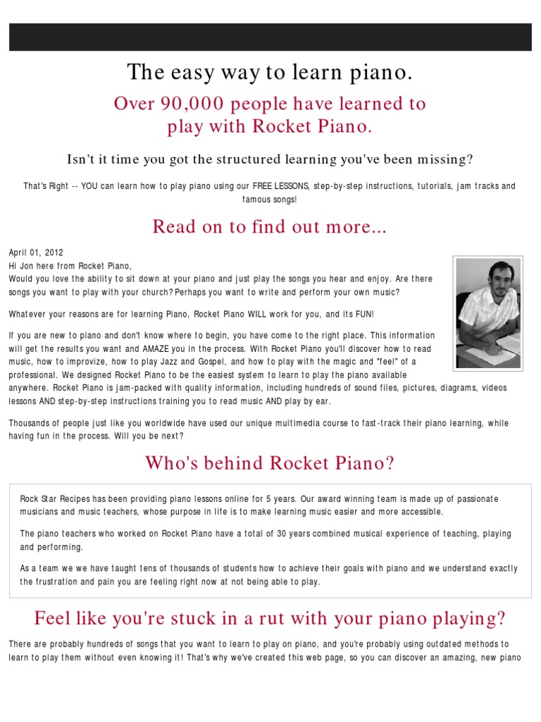 The Easy Way To Learn Piano Tempo Musical Compositions