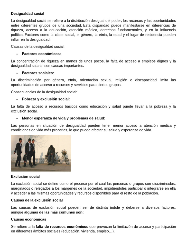 Desigualdad y Justicia Social en la Sociedad | PDF | Discriminación y ...