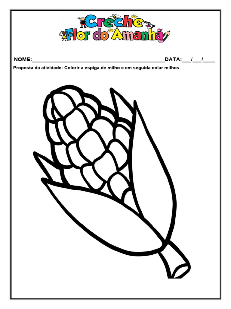 Atividade Cultura Caipira - Espiga de Milho | PDF