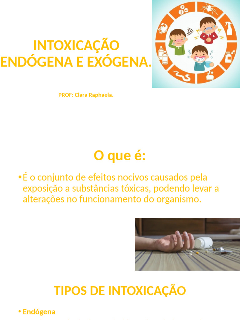 Intoxicação Endógena e Exógena: Tipos e Cuidados | PDF | Diabetes ...