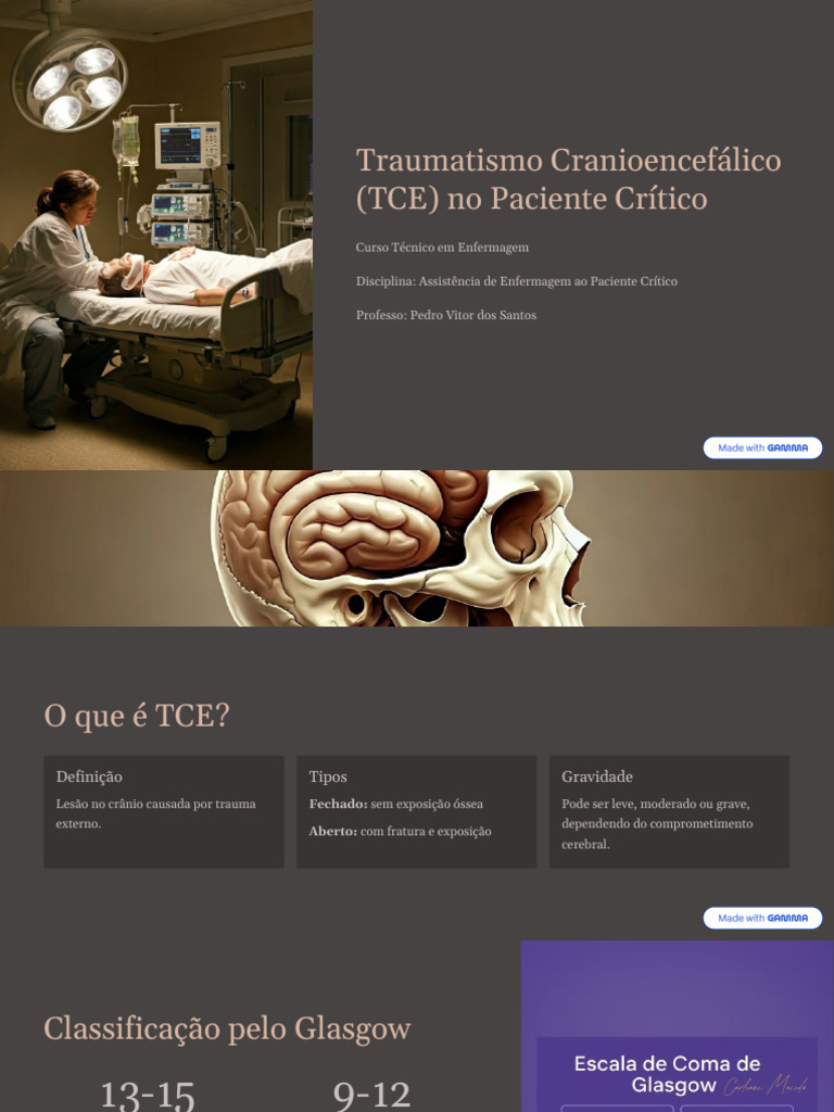 Cuidados de Enfermagem em TCE Crítico | PDF | Traumatismo craniano ...