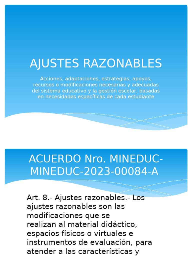 Ejemplos de Ajustes Razonables en Educación | PDF | Color