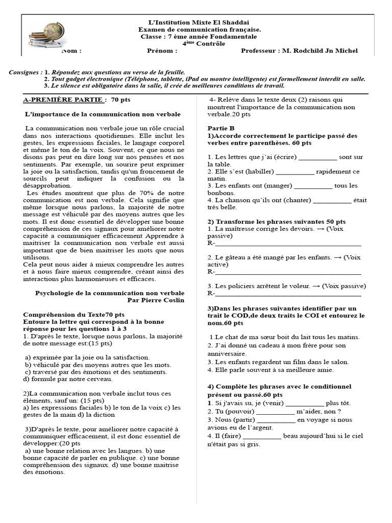 Importance de la communication non verbale | PDF | Communication non ...