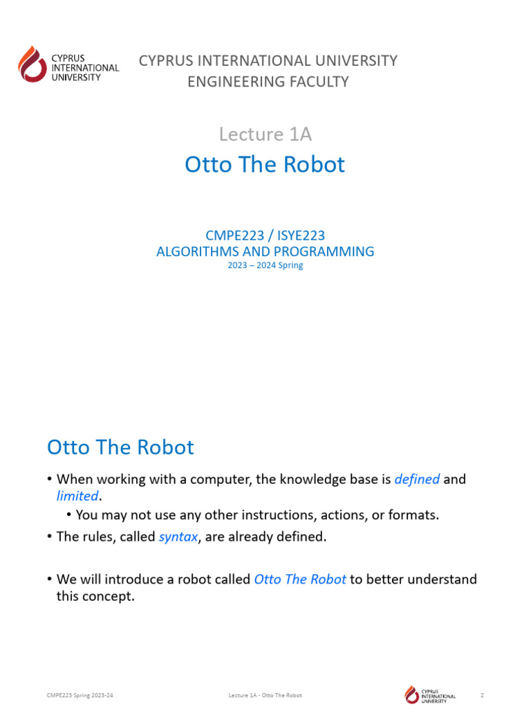 Otto The Robot: Programming Basics | PDF | Computer Programming | Computing