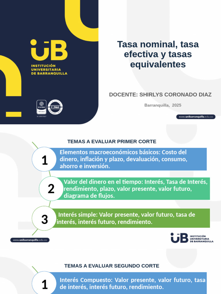 Tasa Nominal y Efectiva en Finanzas | PDF | Interés | Tasas de interés