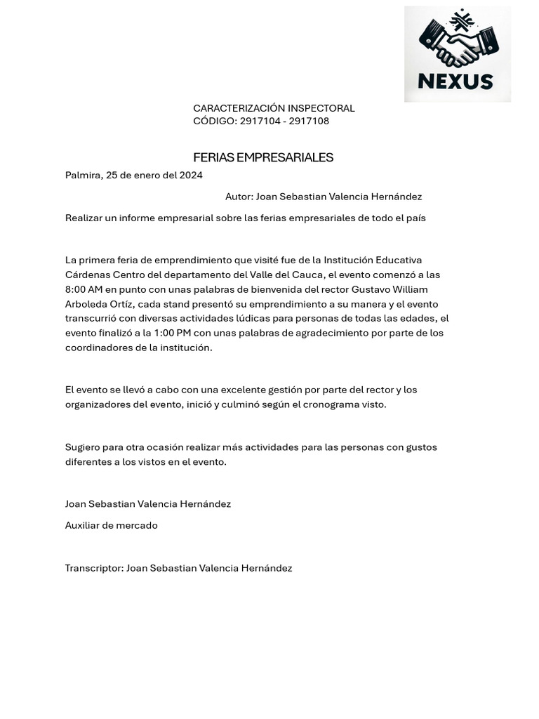Informe sobre Ferias Empresariales 2024 | PDF
