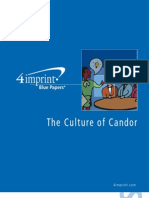 Culture of Candor Blue Paper from Promotional Products Retailer 4imprint